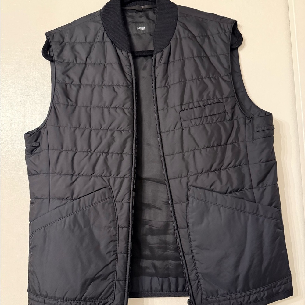 Boss Men's Black Quilted Vest